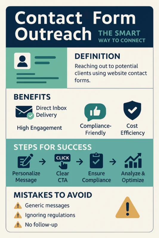 contact form outreach infographic